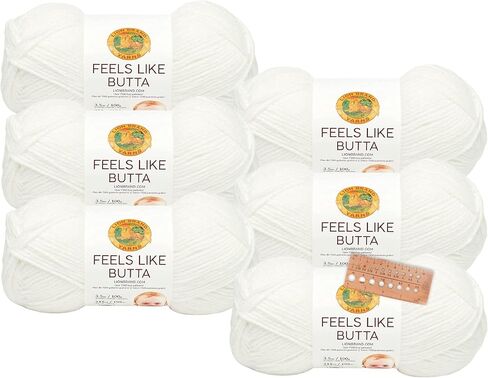 Lion Brand Yarn - Feels Like Butta - 6 Pack (Golden Sunshine) in Saudi Arabia