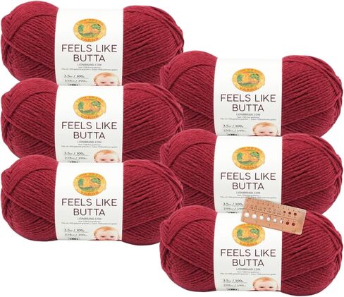 Lion Brand Yarn - Feels Like Butta - 6 Pack (Golden Sunshine) in Saudi Arabia