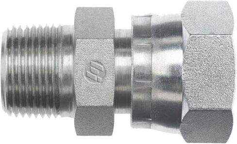 FS6505-04-04 تركيب سدادة وجه دائرية مستقيمة من الفولاذ، 1/4 بوصة - 18 NPT × 9/16 بوصة - 18 خيط NPT، 1/4 بوصة NPTF ذكر × 1/4 بوصة دوارة ختم وجه أنثى in Saudi Arabia