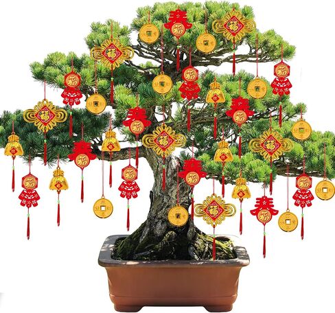 44 جهاز كمبيوتر شخصى زينة السنة الصينية الجديدة، مهرجان الربيع الصينية عقدة شنقا الحلي لاكي فو النحاس عملة المعلقات السنة القمرية الجديدة الزينة التنين السنة الجديدة الحلي المنزل مكتب سيارة شجرة ديكور in Kuwait