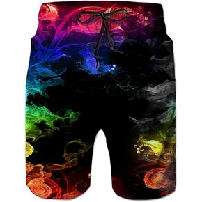 Belovecol رجل السباحة جذوع الصيف بارد سريعة الجافة مجلس السراويل ثوب السباحة مع جيوب جانبية شبكة بطانة S-3XL in Kuwait