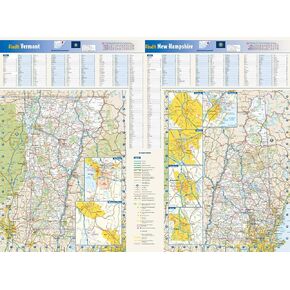 New Hampshire & Vermont State Wall Map - 25" x 18.5" Laminated