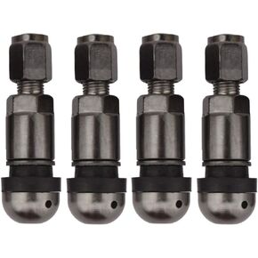 TOMALL Bolt-in Tire Valve Stem Caps Explosion Proof Inner Tubeless TPMS Valve Stem Silver Aluminum