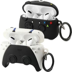 [2Pack] Gedicht for Airpods Pro Case, Funny 3D Cartoon Game Controller Console Design Silicone Soft Cases for Airpods Pro Case 1st Gen, with Keychain Kids Women Men for Airpods Pro 2019 Case