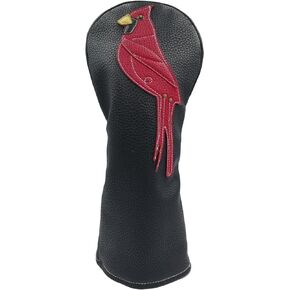 Golf Club Covers Headcovers PU Leather Animal Bird Plant Flower for Driver Fairway Woods Hybrid Protector with Interchangeable Number Tag