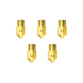 Longer 5pcs 3D Printer Nozzle 0.4mm MK8 Brass 3D Print Head M6 1.75mm for 3D Printers