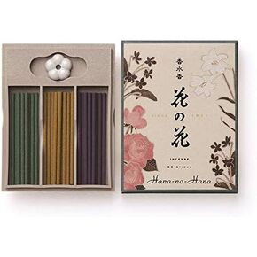 Hana-no-Hana Assortment 30 Sticks (Rose, Lily, & Violet) by NIPPON KODO, Japanese Quality Incense