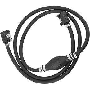 5/16" 6FT Car Fuel Line Assembly, Universal Dia Hose Marine Boats Outboard Motor RVs, Assembly with Primer Bulb Steel Hose Clamps, Compatible with Gas Diesel Petrol Tractor Caravan