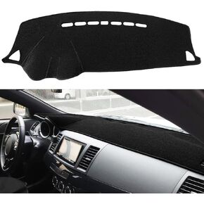 Dash Cover Mat Custom Fit for Mitsubishi Lancer EX EVO Evolution Sportback 2008-2017, Dashboard Cover Pad Carpet Protector (Black) F160