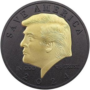 Trump 2024 Black and Gold Coin by Proud Patriots | Trump Collectibles, Trump Gifts, Trump 2024, The Original Trump Coin