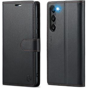 for Samsung Galaxy S23 Plus/S23+ Wallet Case with RFID Blocking Credit Card Holder, PU Leather Folio Flip Kickstand Protective Shockproof Cover Women Men for Samsung S23 Plus Phone case(Black)