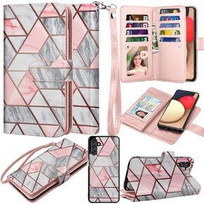 Galaxy A13 5G Case, Galaxy A13 5G Wallet Case, Takfox PU Leather [9 Card Slots] ID Credit Card Holder Folio Flip Cover Magnetic Detachable Phone Case [Kickstand] & Lanyard for Samsung A13 5G-Black