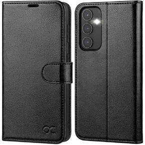 OCASE Compatible with Galaxy S23 FE 5G Wallet Case, PU Leather Flip Folio Case with Card Holders RFID Blocking Kickstand [Shockproof TPU Inner Shell] Phone Cover 6.4 Inch (2023) - Black