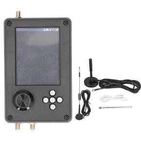 Diydeg SDR Radio Receiver, 1MHz‑6GHz Full Featured Software Radio Receiver with 3.5mm Audio Jack & PPM Calibration, Aluminum Alloy SDR Receiver Kit Built in 2000mAh Battery for PortaPack H2(Black)