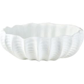 47th & Main Coastal Conch Bowl Home Décor for Table, 9" L x 7" W x 3.25" H, Matte White