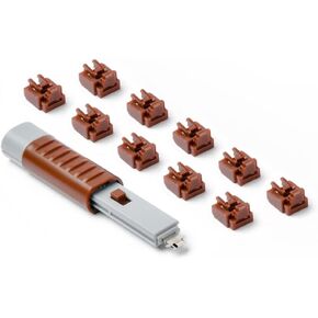 RJ45 Port Lock with Key - 10 Locks 1 Key (Brown)
