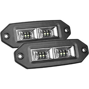 Flush Mount LED Pods, 40W 2PCS Off Road Backup LED Light Bar Driving Lights Fog Lamp for Jeep Bumper ATV UTV SUV Truck Boat