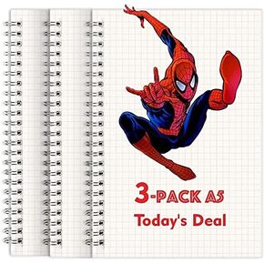 2-Pack A4 / 8.5" x 11" Dot Grid Spiral Notebook, Total 320 Pages 110 GSM Black & White Thick Dotted Paper, Thick Transparent Hardcover Great Full Size Notebook