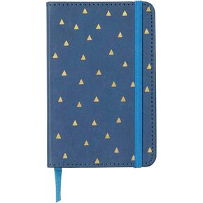 C.R. Gibson Blue Polka Dot Leatherette Small Journal Notebook for Girls, 3.5" W x 5.5" L, 192