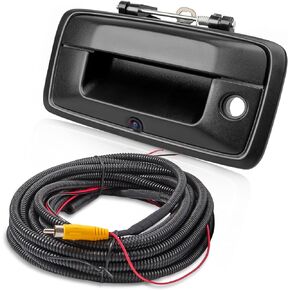 EWAY Tailgate Handle Backup Camera for 2014-2018 Chevy Silverado GMC Sierra 1500 2500 3500 Reverse Rear View RCA Camera Tailgate Latch w/Key Hole, Replaces# 23448681, 23128692, 23156952, 84016231