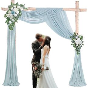 Hot Pink Wedding Arch Draping Fabric, Chiffon Arch Draping Fabric, Sheer Fabric for Draping, Chiffon Arch Drapery for Wedding Arch Decor, 1 Panel