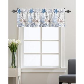 Summer Lemon Curtains Valance for Kitchen Watercolor Flower Green Leaf Window Valances Short Curtain Toppers,Farm Wood Grain Rod Pocket Window Treatment for Bedroom Bathroom 42x12in