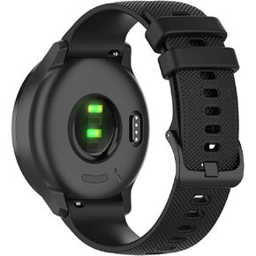 Silicone Band Compatible for Garmin Venu Sq 2/Venu 2 Plus/Venu/Venu Sq, 20mm Quick Release Watch Band Silicone Bracelet Wristband Replacement Band for Garmin Vivomove 3/HR/Luxe/Sport/Style/Trend
