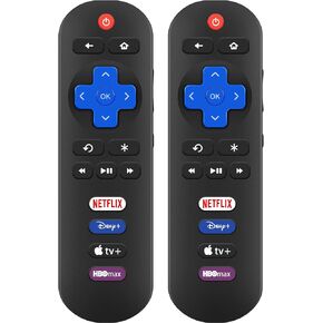 Gvirtue【2 Pack】 Remote Control Only Replacement for Roku-TV, for TCL Roku/Hisense Roku/Onn Roku/Sharp Roku/Insignia Roku/Element Roku/Westinghouse Roku Smart TVs (Only Applies to Roku TV)