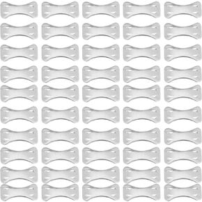 100Pcs Elastic Clips Butterfly Clips Wrap Clips Aluminum Metal Fastener Clips Clasps Supplies