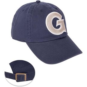 Desert Cactus Georgetown University Baseball Hat Hoyas GU Brimmed Embroirderd Hats Cap Adjustable Cloth Strap Adult (Style 2) Blue