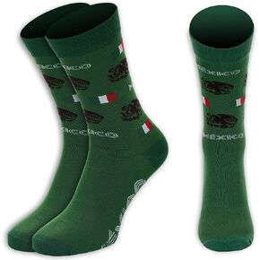 Country-Themed Socks, Large, Shoe Size 9-12 (Mexico)