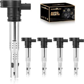 5PCS UF575 Ignition Coils Pack Replacement for Volkswagen Jetta Passat Beetle CC Eos Golf GTI Tiguan Bora Rabbit Audi TT A3 A4 A5 A6 Q3 Q5 RS4 RS5 TT Quattro