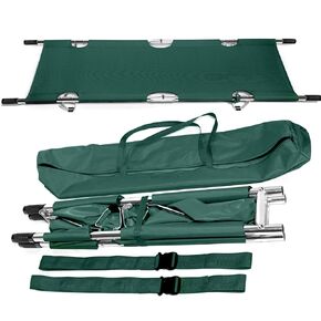 Folding Stretcher Made from Top Grade Aluminum Alloy Gurney Stretcher with Heavy Duty Handles Medical Stretcher with Rubber Feet Portable Stretcher for Patient Transport (Orange)