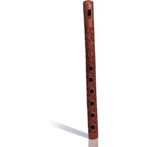 Unique 13" Exotic Hand Carved Authentic Traditional Wooden Flute Great Sound Indian Musical Instrument Store Indya