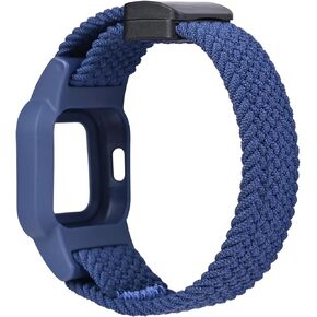 Nylon Strap Compatible with Garmin Vivofit Jr. 3 Bands Watch Sport Hoop&Loop Wristband - Black