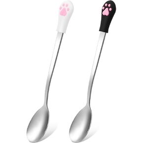 Dog Food Scoop Dog Cat Spoon Pet Can Spoon cat spoons for wet food Pet Food Spoon Wet Cat Food Storage Pet Feeder Spoon Small Cat Ladle Cat Claw Spoon(2 Pcs)