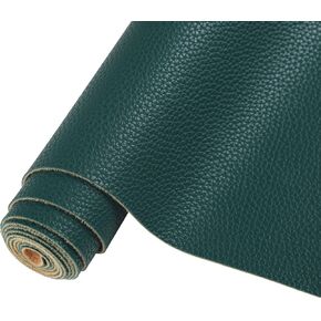 CDY Lychee Texture PU Fabric Leather، صفائح من الجلد الصناعي بلون خالص مقاس 13.8 × 53 بوصة من الجلد الصناعي الناعم مثالية للحرف اليدوية وحقائب اليد والمحافظ والمجوهرات والأقراط وصناعة الأقواس (بني) in Kuwait