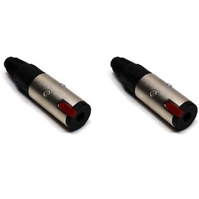(2) Two Genuine NEUTRIK NJ3FC6-1/4" TRS Stereo/Mono Female Locking Jack Nickel