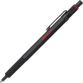rOtring 600 Ballpoint Pen, Medium Point, Black Ink, Black Barrel, Refillable