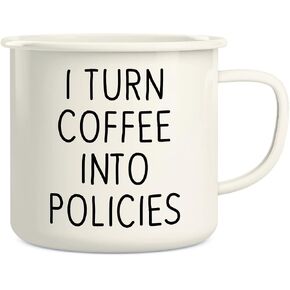 Retreez I Turn Coffee Into Policies Insurance Agent 16 أونصة من الفولاذ المقاوم للصدأ معدن من الفولاذ المقاوم للصدأ للتخييم في المخيمات - هدية عيد ميلاد ملهمة ساخرة مضحكة لصديق زميل العمل sis Bro Da Mom in Kuwait