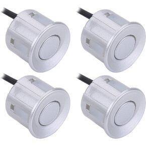 4pcs Reverse Backup Parking Rear Bumper Park Assist Object Sensor Silver for Most Vehicles
