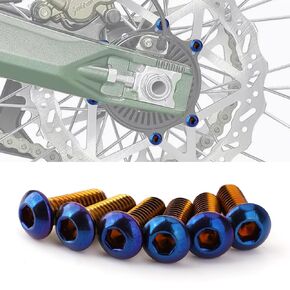 6Pcs Titanium Brake Disc Front Rear Screws for Sur-Ron Ultra Bee, Titanium Bolts Screws for Front Rear Brake DiscBolts Screws, E-Bike Accessoires for Sur-Ron