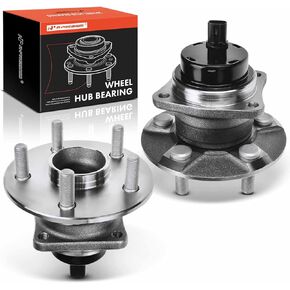 A-Premium 2 x Rear Wheel Bearing and Hub Assembly with ABS & 5-Lug Compatible with Scion tC 2005-2010 & Toyota Celica 2000-2005, FWD Only