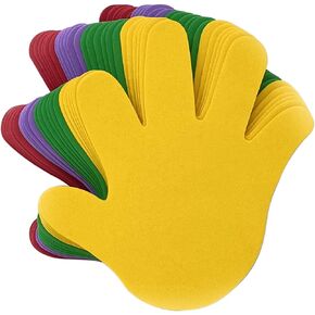 Foam Handprint Cut Outs Hand Cutouts Hand Decoration Bulletin Board Cut Outs Hand Prints Classroom Decor Hand Decorations Cutouts for Classroom Decoration 6" Medium Large Die Cut Shapes 24 Pcs
