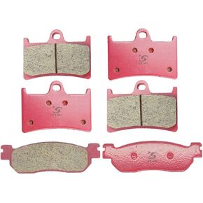 Motorcycle Front Rear Ceramic Brake Pads Compatible with Yamaha YZF R6 600 1999-2002 YZF R1 1000 2002-2003 FA252F FA275R