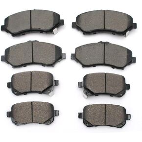 Ceramic Brakes Pads Set Compatible With 2008-2012 Dodge Grand Caravan,2009-2013 Dodge Journey,2008-2012 Chrysler, 2009-2012 Volkswagen Routan,2012 Ram C/V…