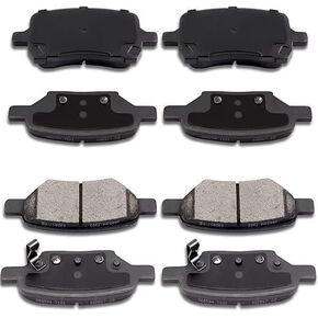 Front Rear Ceramic Brake Pad Set Compatible with 2008 Chevrolet Cobalt,fit for 2004-2012 Chevrolet Malibu,fit for 2007-2009 Pontiac G5, for 2006-2010 Pontiac G6,2007-2009 Saturn Aura