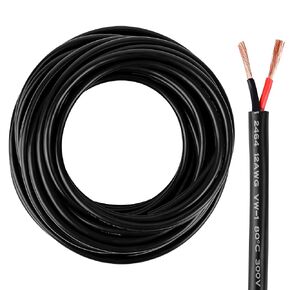 سلك كهربائي بمقياس 18، موصلين، سلك كهربائي 18 AWG سلك PVC كابل نحاسي خالي من الأكسجين، سلك سلك كهربائي من النحاس النقي بطول 50 قدم لشرائط إضاءة مصابيح LED للسيارات...