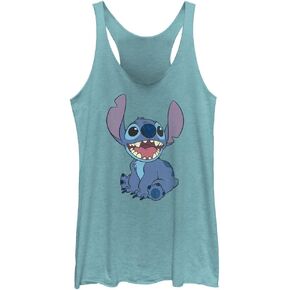 Disney Lilo Basic Happy Stitch Women's Racerback Tank Top
