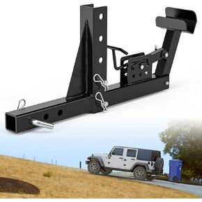 جهاز استقبال وصلة وصلة سلة المهملات قابل للتعديل مقاس 2 بوصة، ملحق وصلة وصلة جر علب القمامة شديدة التحمل، حامل وصلة قمامة خارجي يناسب معظم موديلات الشاحنات/عربة الجولف/ATV/UTV/المقطورة in Kuwait